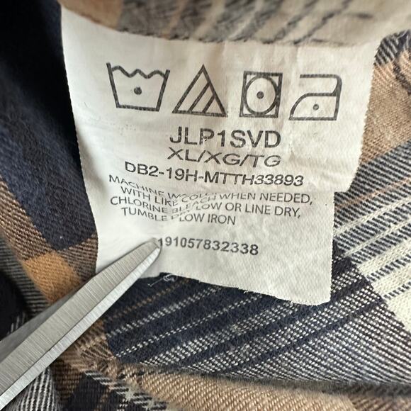 Wrangler Mens Flex For Comfort Button-Up Long Sleeve Brown/Grey Plaid Shirt XL - Picture 10 of 10